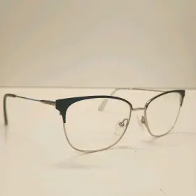 52-15-135 Calvin Klein Ck18108 Eyeglasses Frames Black Silver Cat Eye Full Rim