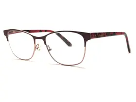 52-16-140 Calvin Klein Ck19305 654 Wayfarer Eyeglasses Frames Berry Red And Black