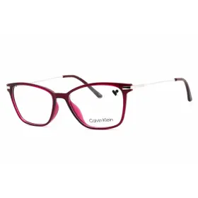 Ck20705 Calvin Klein Womens Eyeglasses Crystal Deep Berry Cat Eye Full Rim 653