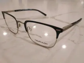 Ck21302 Calvin Klein New Frames Eyeglasses Bue/silver Half-rim 422 53 21 145