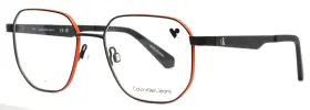 53-18-140 Calvin Klein Jeans Ckj23222 002 Matte Black Orange Mens Eyeglasses