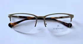 Canalico603ac0218145 Canali Co603a C02 New Tortoise Half Rim Authentic Eyeglasses 55-18-145