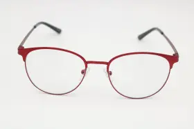 51-18-140 Capri Fx118 Burgundy Round Eyeglasses Frames