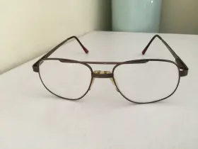 Pt55 Capri Eyeglasses Frame Rounded Square Coffee Metal Size 56 20 145