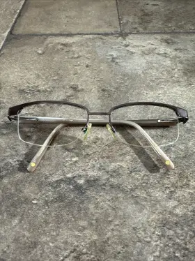 Vp111 Capri Optics Brown Half Rim Metal Eyeglasses Frames 53-17-140mm
