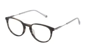 Vhe-825 Carolina Herrera Vhe- 825 06k3 Matte Grey Tortoise Eyeglasses 50/20/145