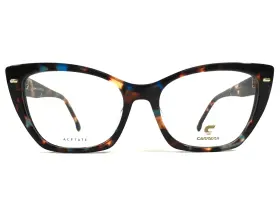 54-17-140 Carrera 3036-x8q Eyeglasses Frames 3036 X8q Blue Brown Havana Tortoise Cat Eye