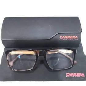 8825 Carrera 8825/v Glossy Brown Tortoise Rectangle Eyeglasses 55-17 145 W Case Cloth
