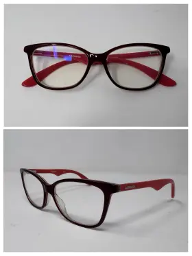 Ca6618 Carrera Eyeglass Frames Only 140 Black Red Burgundy Orb