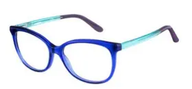 53-15-140 Carrera Ca6648 Qka Womens Eyeglasses Frames Blue / Turquoise Case