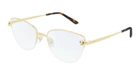Ct0208o Cartier Gold Cat Eyeglasses