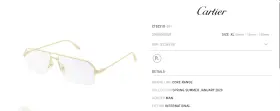 Ct0231o Cartier Mens Eyeglass Frame Model 001 100% Authentic