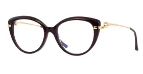 Cartier Ct0283o New 003 54mm Burgundy Havana Gold Eyeglasses Frames Italy