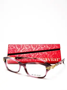 Caviar 5641 Eyeglasses Purple Gold 28 Authentic 53mm