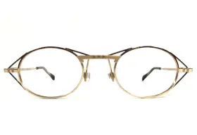 Cazal 106-516 Vintage Eyeglasses Frames 106 516 Brown Gold Oval Wire Rim 46-22-135