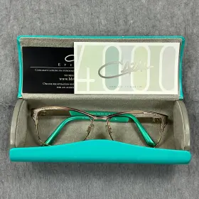 Cazal 4233-003 Eye Glasses Frames 4233 003 Gold Green Full Rim 53-16-135 Titanium Germany