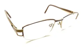 Cazal Mod-1080 Mod 1080 Gold Brown Half Rim Eyeglasses Frames 135 Germany Designer