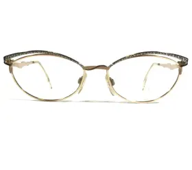 Cazal Mod.297 Col.697 Eyeglasses Frames Gold Round Cat Eye Wire Rim 54-17-135
