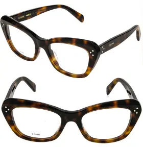 Cl50112i Celine 192337110160 50112 Bold 3 Dots Brown Tortoise Optical Frame 51mm Eyeglass 001