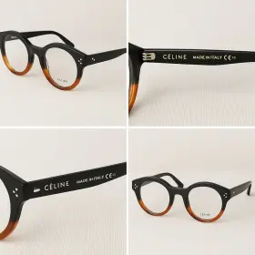 Cl41421 Celine C Line Round Tortoise And Black Eyeglass Frames Brand New Made In Italy Cl41421 Celine C Line Round Tortoise And Black Eyeglass Frames Brand New Made In Italy