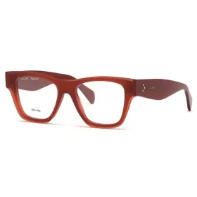 Cl50014i Celine New Women Square Eyeglasses 066 Red Clear Eyewear