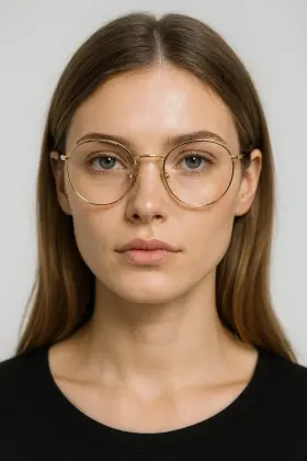 Cl50095u Celine Women Eyeglasses Metal Shiny Gold Demo Round 028