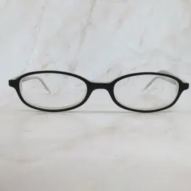 Col.593 Celine Eyeglasses Frame Womens Black Gray Plastic Oval Full Rim 49-135