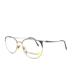 Sc-430 Cereda Eyeglasses Blwn Gold Green Purple Round Frames 52 17 132 Mm