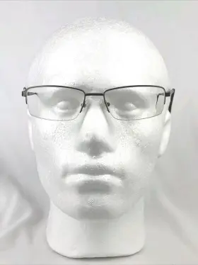 54-18-140 Champion 1003cg Mens Cu Ca01 Gun Half Rim Flex Eyeglass Frames Only