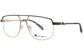 167272-2 Champion Wil C01 Eyeglasses Frame Mens Gold/black Full Rim Square Shape 56mm