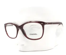 3252 Chanel 1410 Eyeglasses Glasses Dark Red Gray Mix / Silver Cc 51mm Small