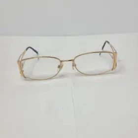 2063-b Chanel Vtg C125 53-17 135 Eyeglasses Frame Swarovski Crystals Logo Italy