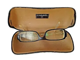 3064-b Chanel Eyeglasses Clear Black Limited Edition Swarovski Crystal Very Rare