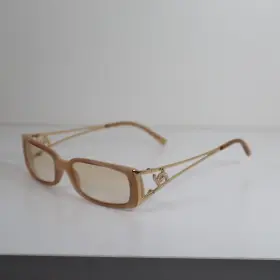 3073-b Chanel 3073 Ch 710 Beige/gold Cc Rectangular Eyeglasses Frames 51-16-135mm