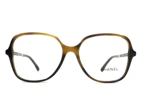 54-16-140 Chanel 3375-h C.1640 Eyeglasses Frames Havana Tortoise Square Pearls
