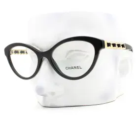 Ch3428q Chanel 3428q Eyeglasses 622 Glasses Polished Black Gold 53mm Leather Case