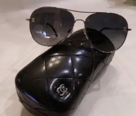 Chanel 4189-t-q C124/s8 Sunglasses Frames C.124/s8 Dark Silver Aviators 59-14-135