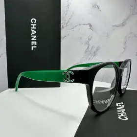 Ch3471 Chanel New Eyeglasses Black Green Interlocking Cc Logo Pantos Italy Rx-able Ch3471 Chanel New Eyeglasses Black Green Interlocking Cc Logo Pantos Italy Rx-able