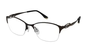 50-17-135 Charmant Ch10615 - Brown Womens Titanium Eyeglasses Frames