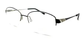 Ch12164 Charmant New Bk Black Silver Authentic Eyeglasses 53 - 17 135