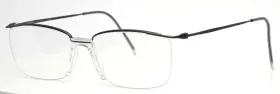 53-17-145 Charmant Ch16711 Nv Navy Mens Half Semi Rimless Eyeglasses B 34 As-is