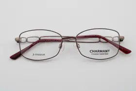 51-16-140 Charmant Ch29230 New Wi Wine Titanium Eyeglasses Frames Ch 29230