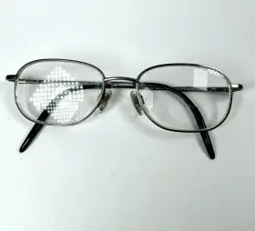 52-18-140 Charmant Ch8148 Vtg Pure Titanium Grey Oval Eyeglasses Frame