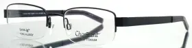 52-20-145 Charmant Ch8563 Bl Navy Mens Rectangle Half Rim Eyeglasses B 32
