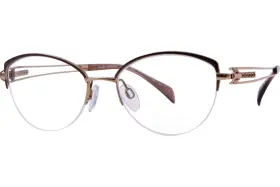 Xl2172 Charmant Line Art Vivace 2172 Titanium Eyeglasses Womens Semi Rim Round Shape