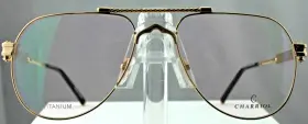 Pc75105 Charriol 75105 New Philippe C01 Shiny Gold Metal Frame Demo Lens Eyeglasses