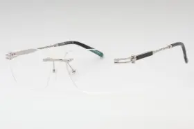 Pc75115 Charriol 75115 C02 Eyeglasses Shiny Silver Grey Horn Frame 57mm