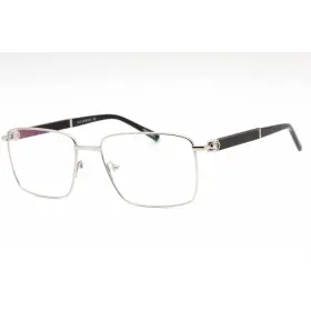 Pc75107 Charriol Mens Eyeglasses Shiny Silver Black Metal Full Rim Frame C02