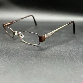 7761-092924-15.95 Chelsea Morgan Cm 0018 Eyeglasses Frame Brown Flex 53-17-135 Used