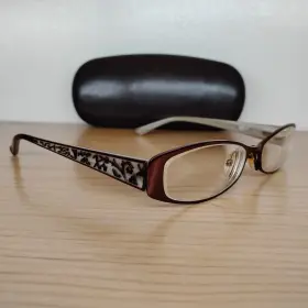51-16-130 Chelsea Morgan Cm823-br Cm823 Br Eyeglasses Frames Brown Gray Rectangular